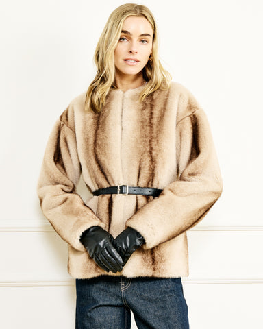 the city faux fur jacket