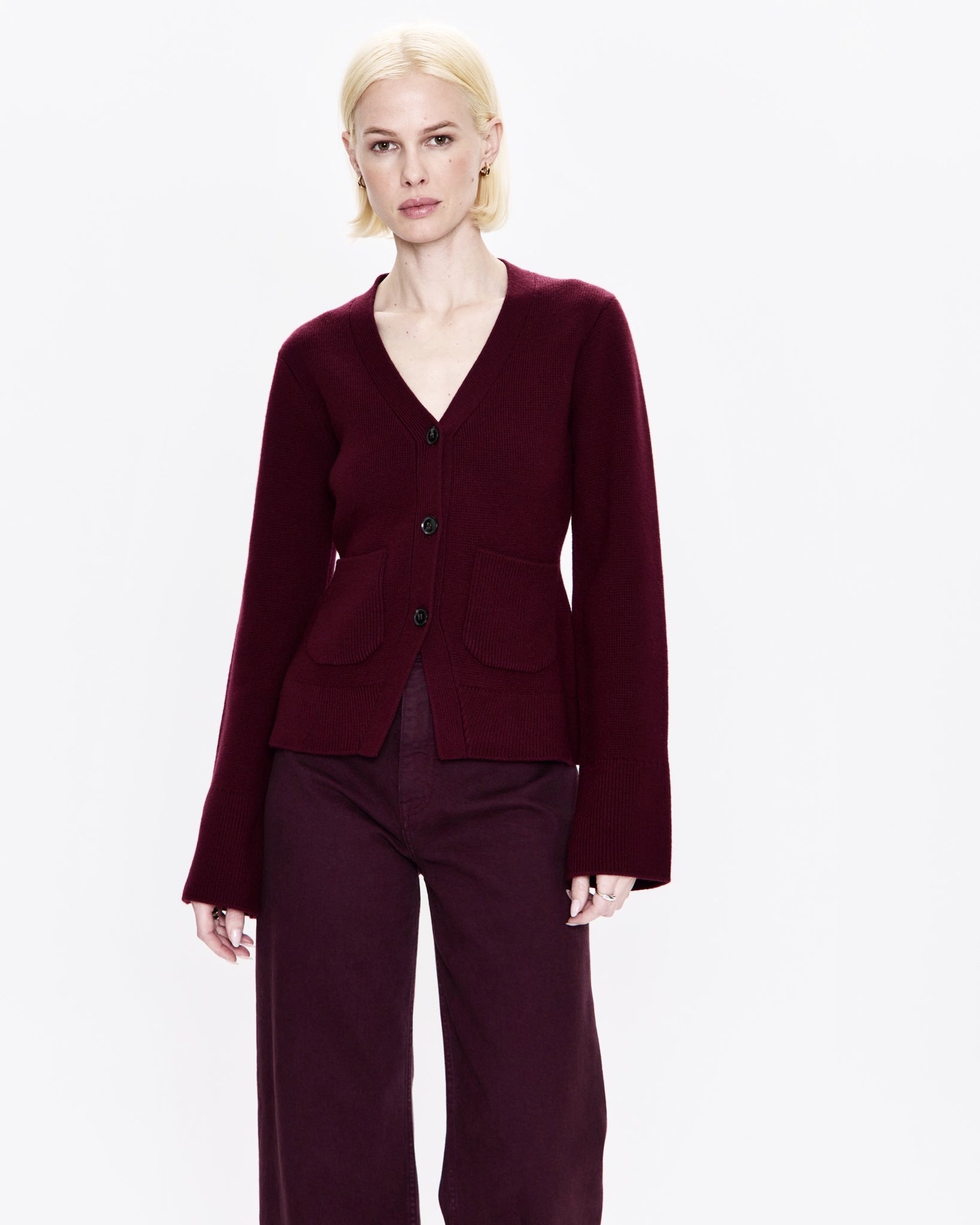 aeron v-neck cardigan sweater