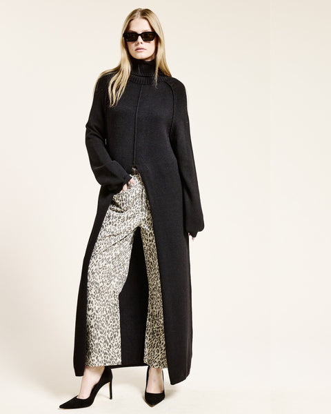 turtle neck tunic with slit