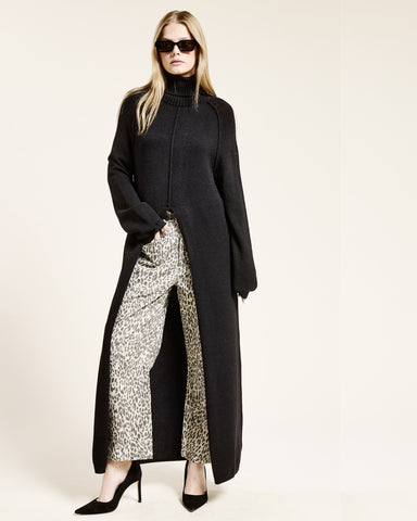 turtle neck tunic with slit