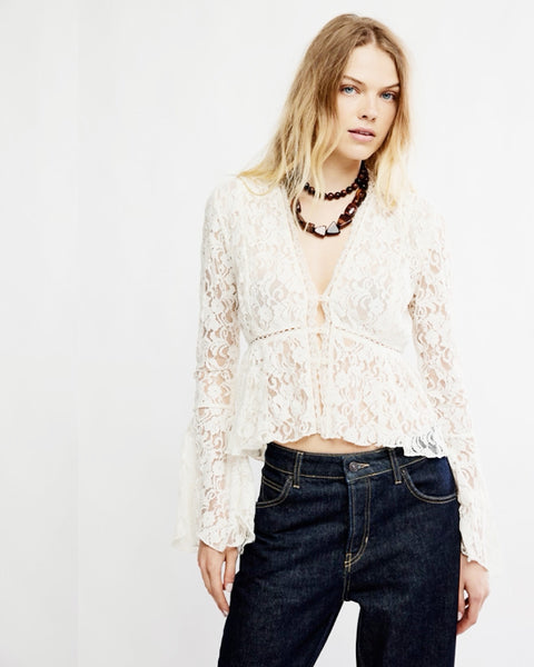 whispering love lace top