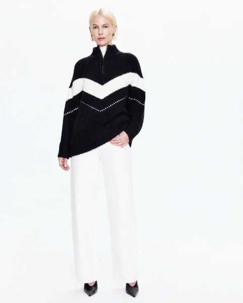 arden chevron colorblock sweater
