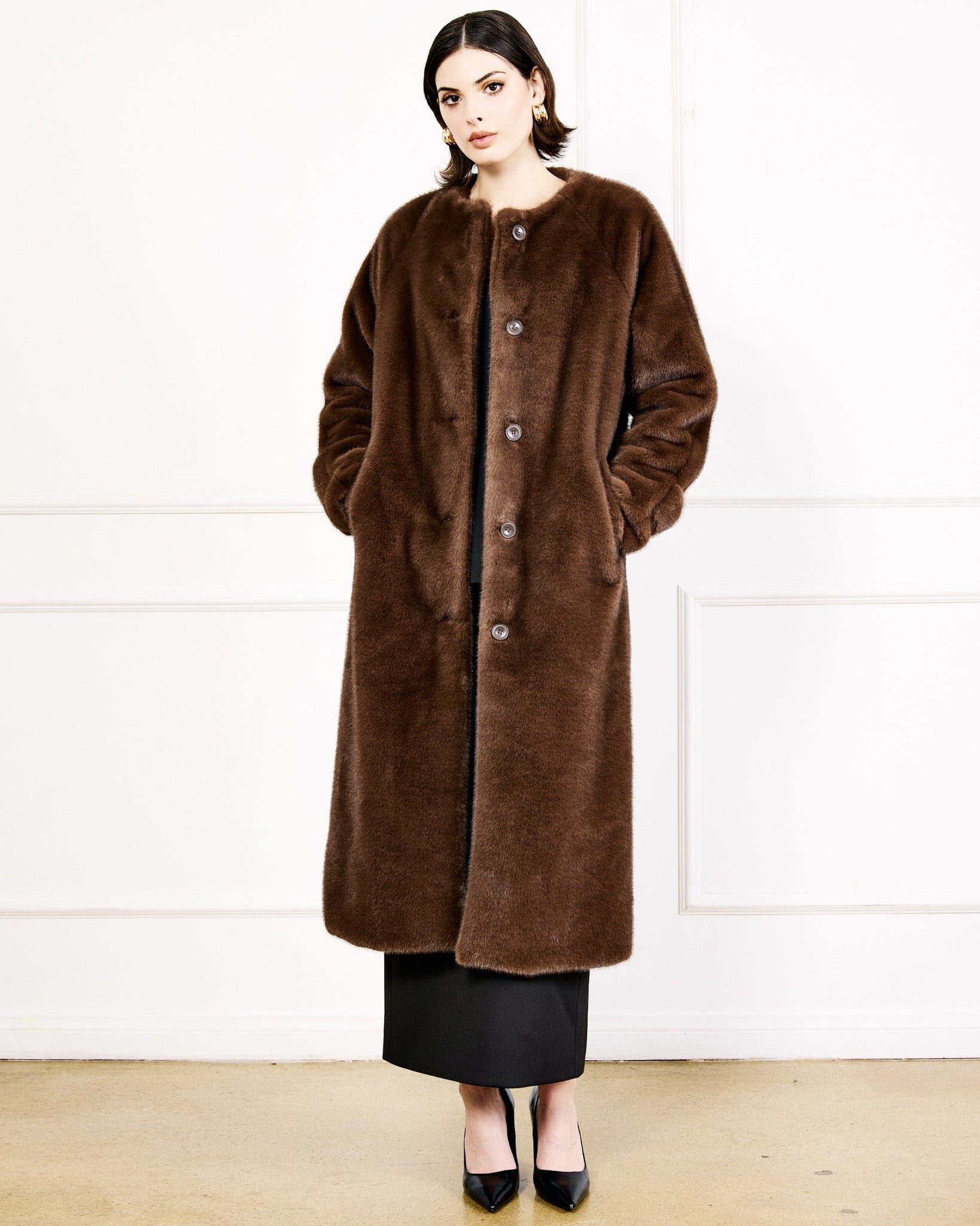 axel faux fur coat