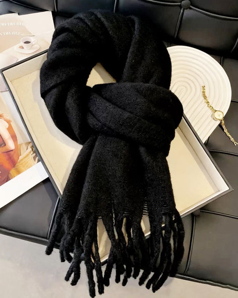 soft & cozy tassel scarf