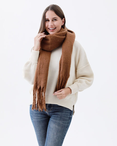 soft & cozy tassel scarf