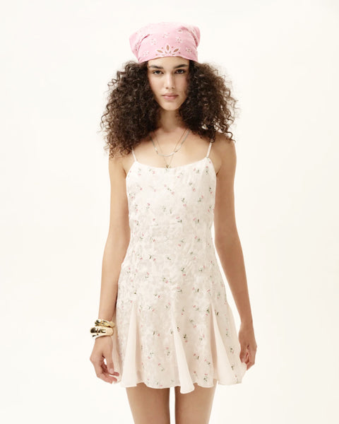 fallen floral mini dress