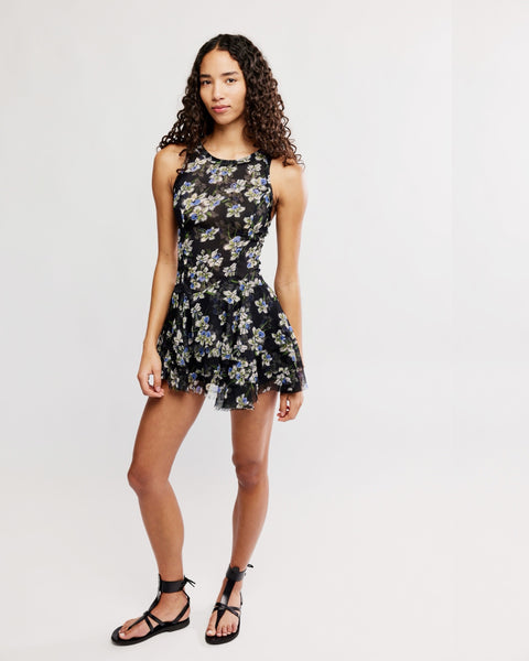 raven printed mini dress