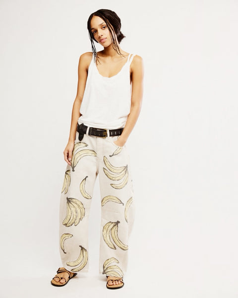 good luck printed jeans