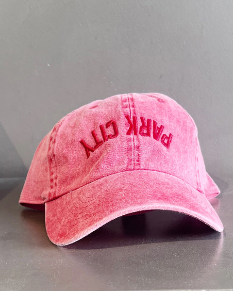 overdyed Park City baseball hat