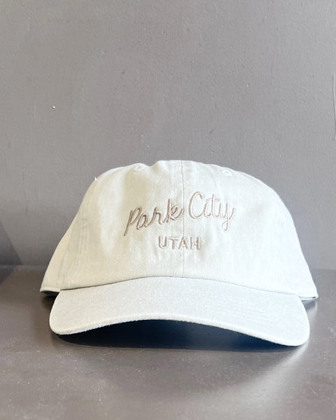 overdyed Park City baseball hat