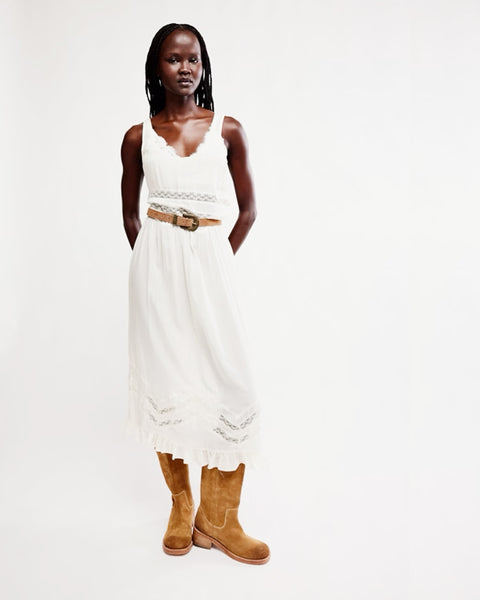 voile and lace midi dress