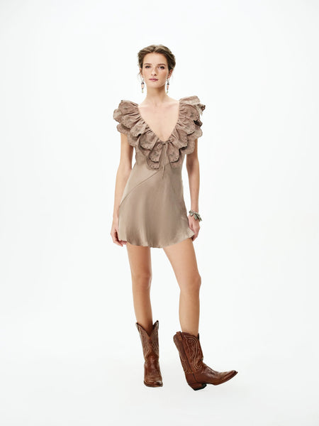luna eyelet mini dress