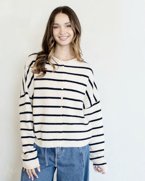 cabana striped piper cardigan
