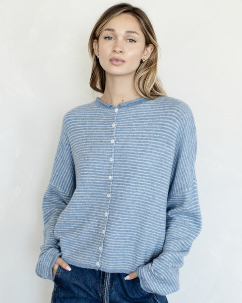 pinstriped piper cardigan