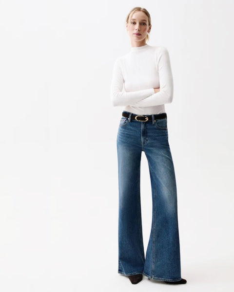 vivian mid rise wide leg jean
