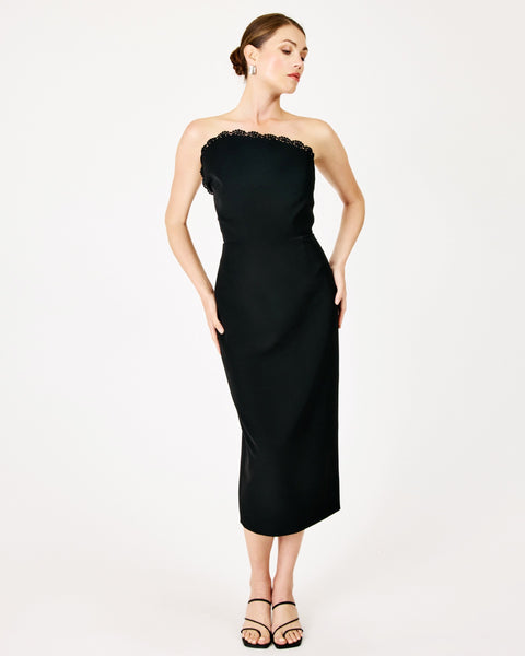 valletta sculptural midi dress