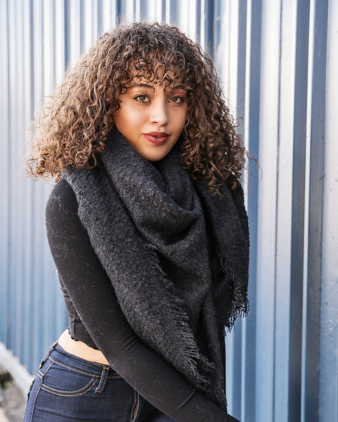 mohair blanket scarf