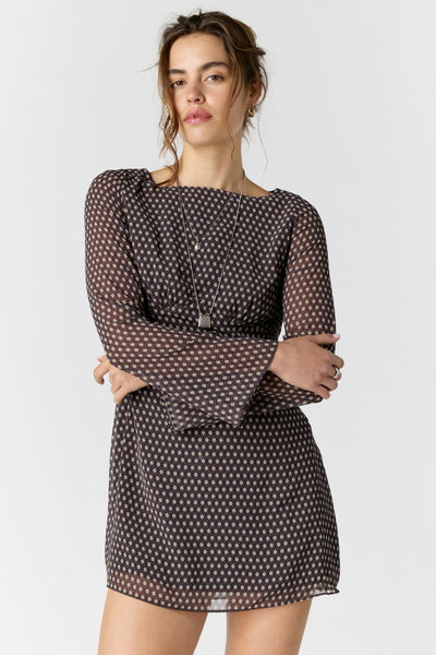 jolie printed mini dress