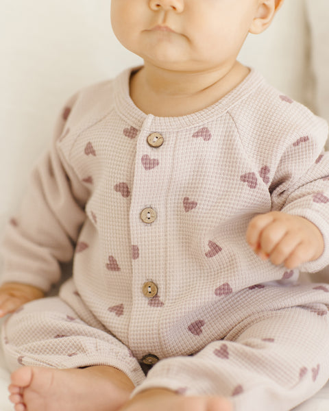 hearts waffle jumpsuit