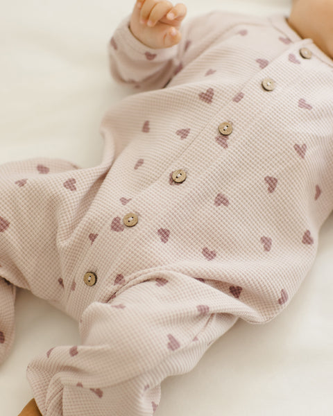 hearts waffle jumpsuit