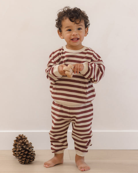 waffle slouch set - stripe
