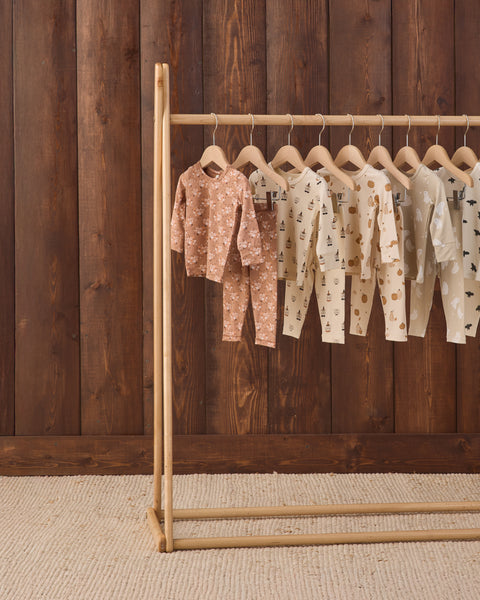 bamboo pajama set fall floral