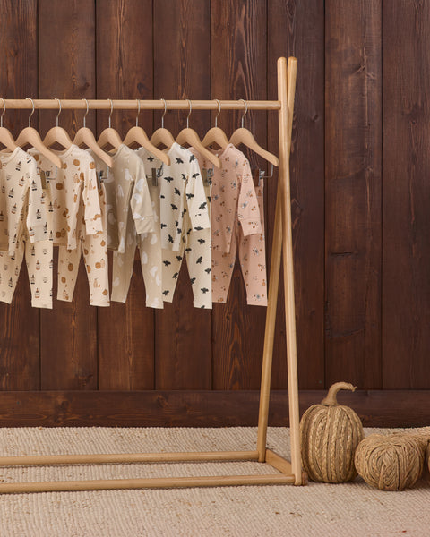 bamboo pajama set fall floral