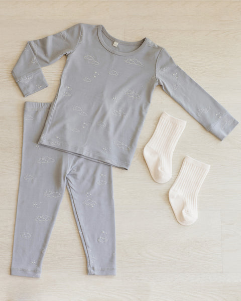 clouds bamboo pajama set