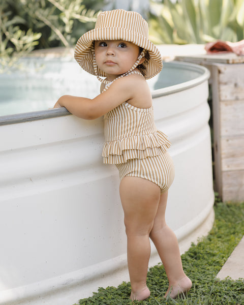 ruffled onepiece swimsuit
