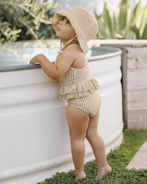 ruffled onepiece swimsuit
