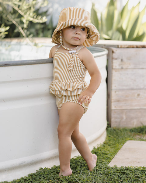 ruffled onepiece swimsuit
