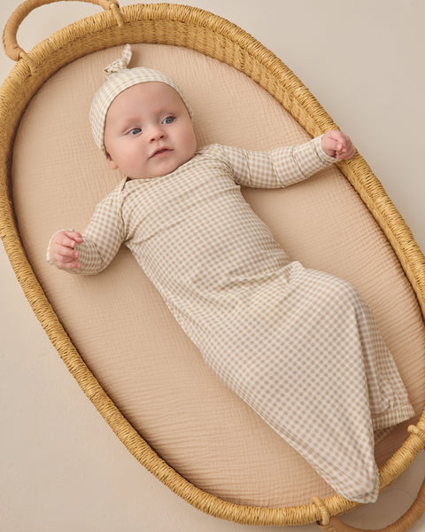bamboo baby gown + hat set