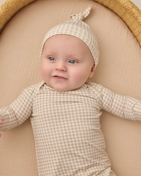 bamboo baby gown + hat set