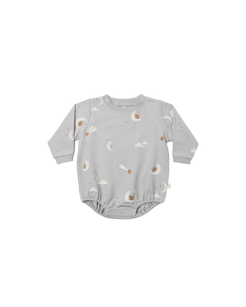 crewneck bubble romper sky friends