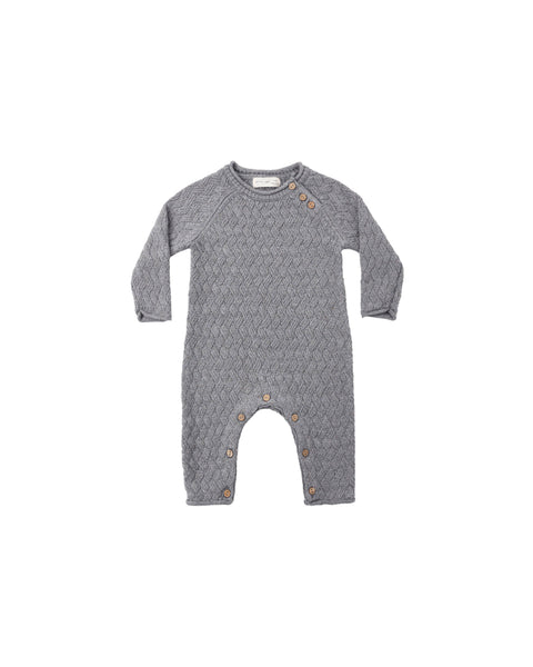 cozy heather knit jumpsuit slate