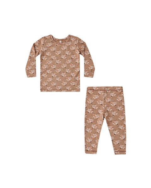 bamboo pajama set fall floral