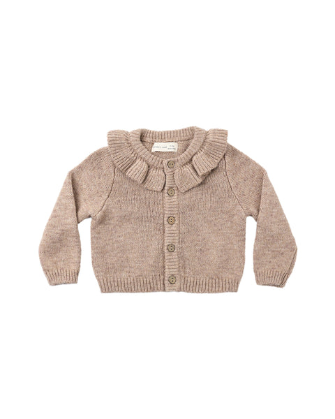 ruffle collar cardigan