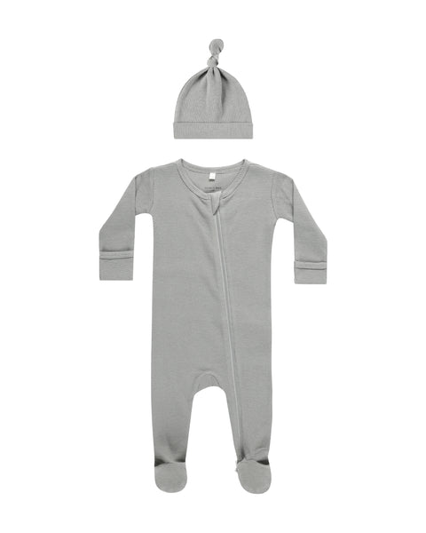 dusty blue waffle sleep set