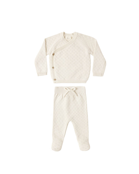 wrap top + pant set natural