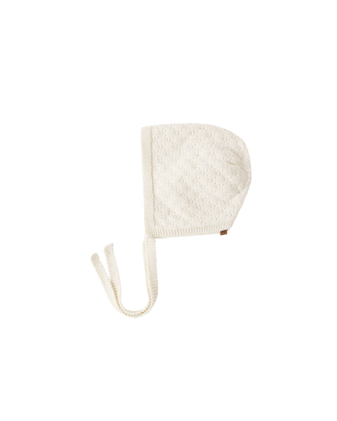 knit bonnet natural