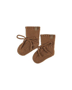 cinnamon knit booties