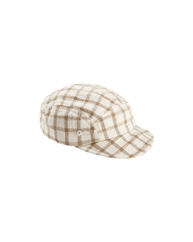 cinnamon check baby cap