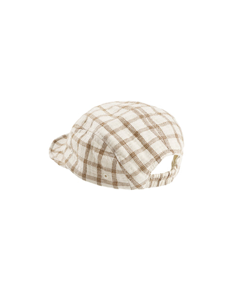 cinnamon check baby cap