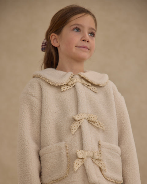 shearling collared coat