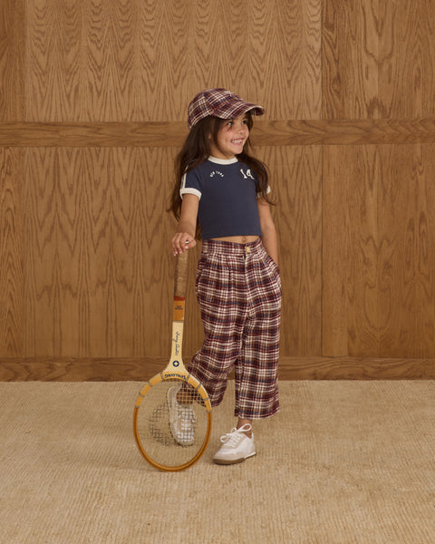 plaid baseball hat