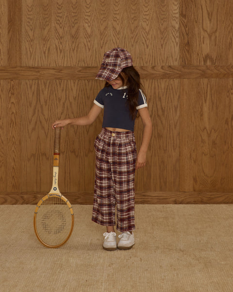 plaid baseball hat
