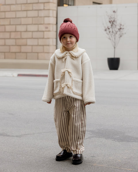 shearling collared coat