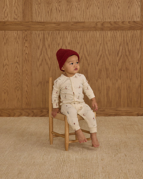 skiers organic long john pajamas