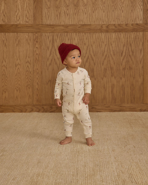 skiers organic long john pajamas