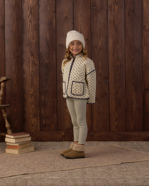 quilted jacket vintage fleur